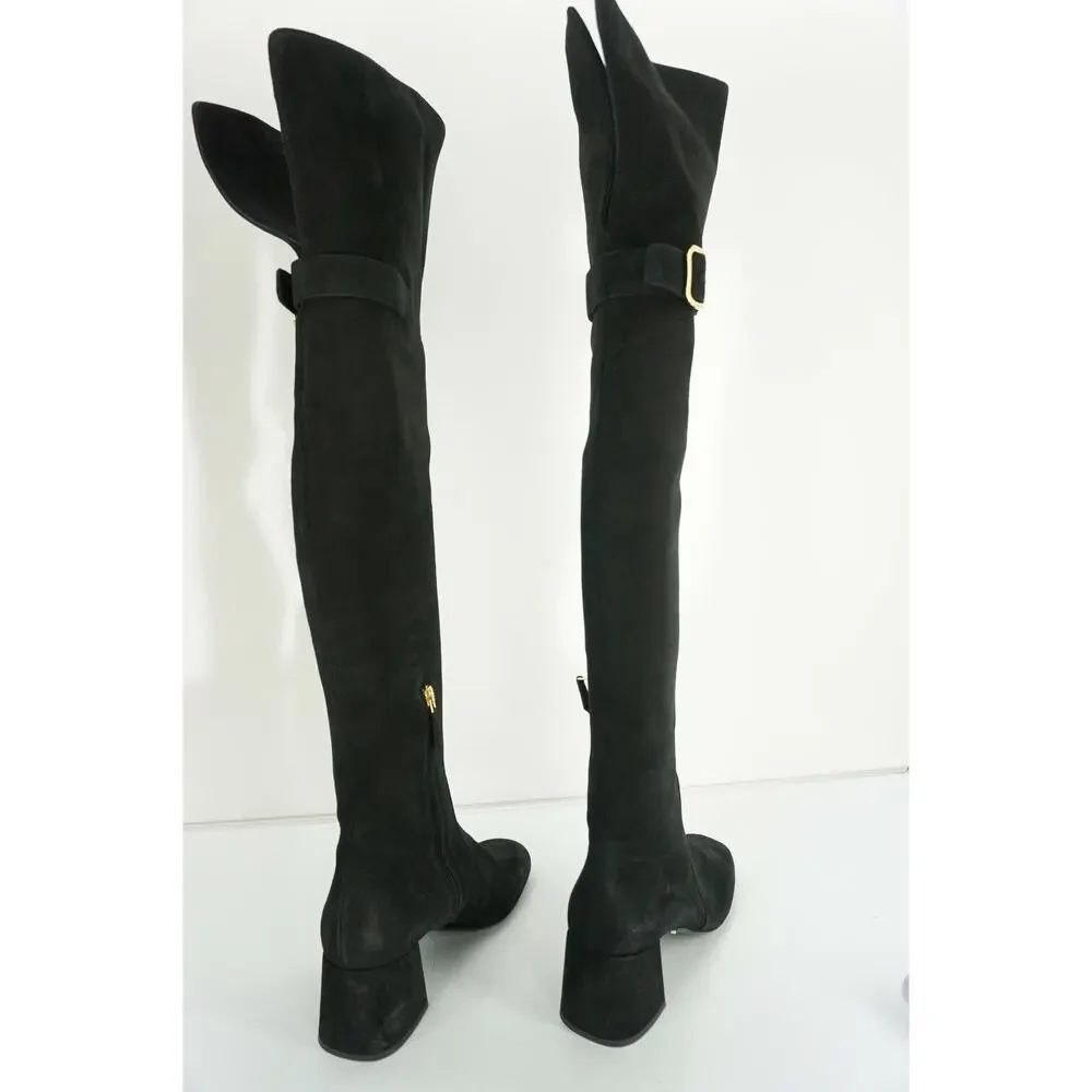 Prada black suede